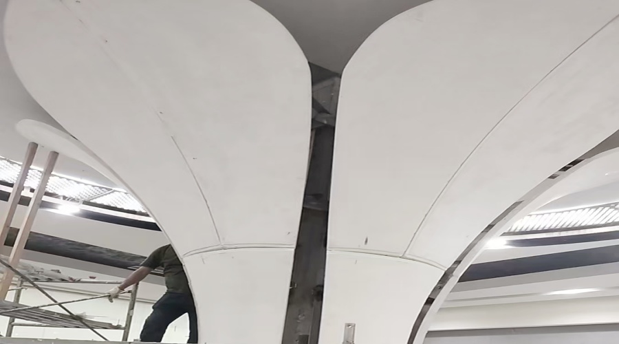 飾紀(jì)上品GRG廠家浙江溫州樂清GRG吧臺(tái)柱子的創(chuàng)新工程